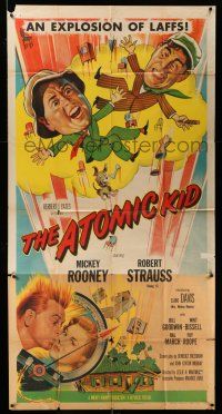 1r722 ATOMIC KID 3sh '55 wacky art of nuclear Mickey Rooney, an explosion of laffs!