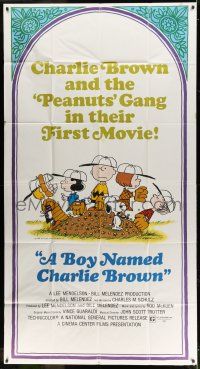 1r734 BOY NAMED CHARLIE BROWN 3sh '70 baseball art of Snoopy & the Peanuts by Charles M. Schulz!