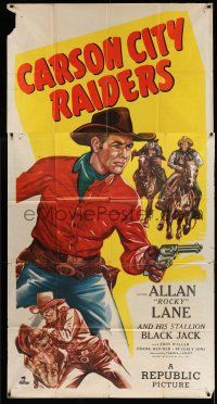 1r745 CARSON CITY RAIDERS 3sh '48 art of cowboy Allan Rocky Lane, directed by Yakima Canutt!