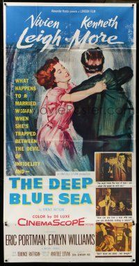 1r760 DEEP BLUE SEA 3sh '55 married Vivien Leigh trapped by the Devil of infidelity!