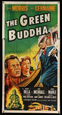 1r791 GREEN BUDDHA 3sh '55 Wayne Morris, cool image of cops on rollercoaster!