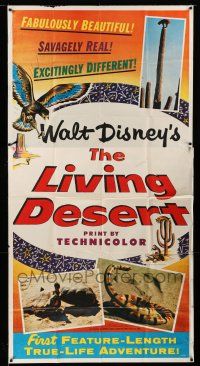 1r832 LIVING DESERT 3sh '53 first feature-length Disney True-Life adventure, snakes & tortoises!
