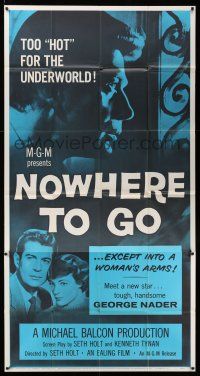 1r857 NOWHERE TO GO 3sh '59 tough handsome George Nader is too hot for the underworld!