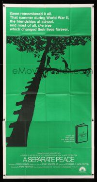 1r907 SEPARATE PEACE int'l 3sh '72 John Knowles classic, cool silhouette image of children in tree!