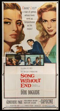 1r924 SONG WITHOUT END 3sh '60 Dirk Bogarde as Franz Liszt, sexy Genevieve Page & Capucine!