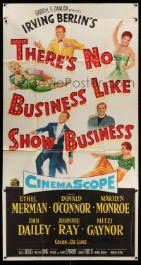 1r948 THERE'S NO BUSINESS LIKE SHOW BUSINESS 3sh '54 art of Marilyn Monroe & cast, Irving Berlin!