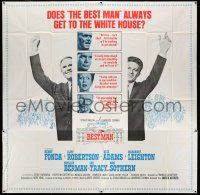 1r107 BEST MAN 6sh '64 Henry Fonda & Cliff Robertson running for President of the United States!