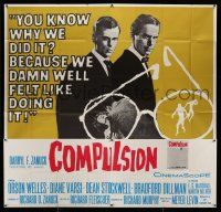 1r118 COMPULSION 6sh '59 crazy Dean Stockwell & Bradford Dillman try to commit the perfect murder!