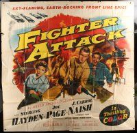 1r121 FIGHTER ATTACK 6sh '53 Sterling Hayden with machine gun, sky-flaming, earth-rocking!