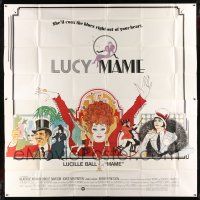 1r146 MAME int'l 6sh '74 Lucille Ball, from Broadway musical, cool Bob Peak artwork!