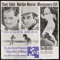 1r153 MISFITS 6sh '61 Clark Gable, Monty Clift, sexy Marilyn Monroe ping pong c/u, John Huston
