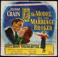 1r154 MODEL & THE MARRIAGE BROKER 6sh '52 Scott Brady kisses Jeanne Crain, Thelma Ritter!