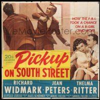 1r163 PICKUP ON SOUTH STREET 6sh '53 Richard Widmark, Samuel Fuller noir classic, different & rare!