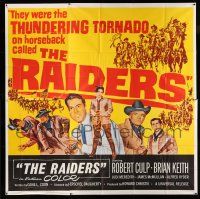 1r168 RAIDERS 6sh '64 Robert Culp, Brian Keith, Judi Meredith, cool western montage artwork!