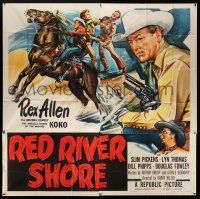 1r171 RED RIVER SHORE 6sh '53 full art of cowboy Rex Allen pointing gun & fighting bad guys!