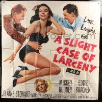 1r187 SLIGHT CASE OF LARCENY 6sh '53 Mickey Rooney, Eddie Bracken & sexy bad girl Elaine Stewart!