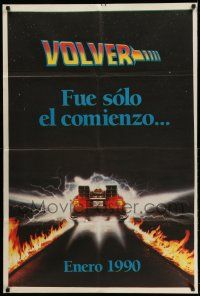 1r239 BACK TO THE FUTURE II teaser Argentinean '89 great image of the Delorean time machine!