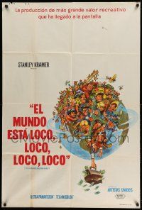 1r322 IT'S A MAD, MAD, MAD, MAD WORLD Argentinean '64 great art of entire cast on Earth!