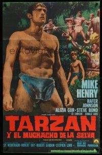 1r398 TARZAN & THE JUNGLE BOY Argentinean '68 full image of Mike Henry wearing only a loin cloth!