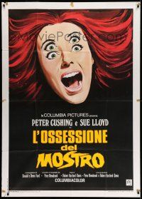 1r485 CORRUPTION Italian 1p '69 great creepy different art of screaming woman with four eyes!