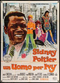 1r518 FOR LOVE OF IVY Italian 1p '68 Daniel Mann, Avelli art of Sidney Poitier & pretty girls!