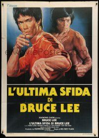 1r523 GAME OF DEATH II Italian 1p '82 wonderful different Sciotti kung fu artwork of Bruce Lee!