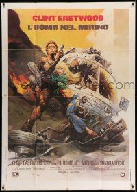 1r524 GAUNTLET Italian 1p '78 great art of Clint Eastwood & Sondra Locke by Frank Frazetta!