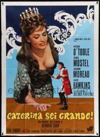 1r529 GREAT CATHERINE Italian 1p '68 Peter O'Toole & sexy Jeanne Moreau, George Bernard Shaw