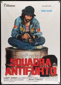 1r546 HIT SQUAD Italian 1p '76 Bruno Corbucci, great art of Tomas Milian with cigarette & gun!