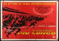 1r589 LONGEST DAY Italian 1p R69 Zanuck's WWII D-Day movie with 42 international stars!