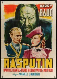 1r633 RASPUTIN Italian 1p R51 different art of Harry Baur as the mad monk, Chantal & Willm!