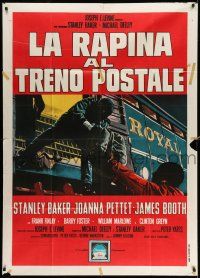 1r643 ROBBERY Italian 1p '68 Stanley Baker, Peter Yates, completely different train robbery art!