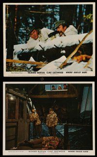 1s080 WHERE EAGLES DARE 2 color English FOH LCs '68 Clint Eastwood, Richard Burton, WWII!