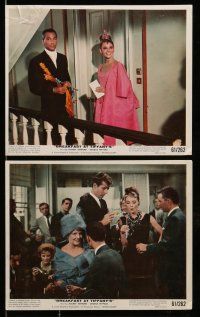 1s009 BREAKFAST AT TIFFANY'S 8 color 8x10 stills '61 images of Audrey Hepburn, George Peppard!