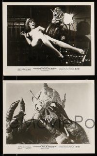 1s751 FRANKENSTEIN MEETS THE SPACE MONSTER 4 8x10 stills '65 great wacky monster and sexy images!