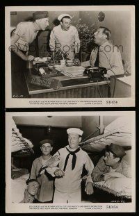 1s940 LET'S GO NAVY 2 8x10 stills '51 Bowery Boys, wacky images of sailor Huntz Hall!