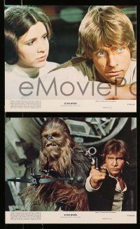 1s022 STAR WARS 8 8x10 mini LCs '77 Luke, Leia, Han, Chewbacca, Obi-Wan, C-3PO, R2-D2, Bantha!