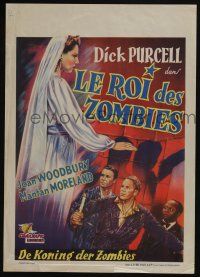 1t748 KING OF THE ZOMBIES Belgian '40s couple crash lands & finds mad doctor using undead in WWII!