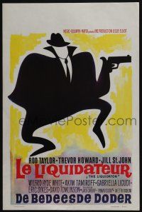 1t762 LIQUIDATOR Belgian '66 cool completely different artwork of spy with gun!