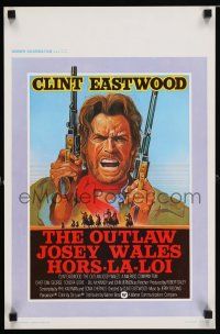 1t790 OUTLAW JOSEY WALES Belgian '76 cowboy Clint Eastwood, cool double-fisted artwork!