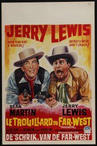 1t794 PARDNERS Belgian '56 great image of wacky cowboys Jerry Lewis & Dean Martin!
