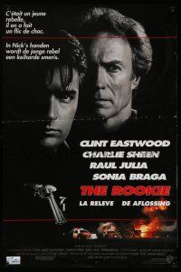 1t802 ROOKIE Belgian '90 Clint Eastwood directs & stars with Charlie Sheen, Raul Julia!
