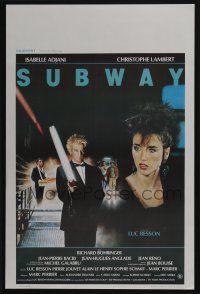 1t817 SUBWAY Belgian '85 Luc Besson, cool image of Christopher Lambert, a seductive fable!