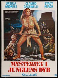1t521 SLAVE OF THE CANNIBAL GOD Danish '79 art of super sexy Ursula Andress in danger by Sciotti!