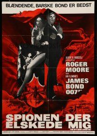 1t527 SPY WHO LOVED ME Danish R80s great art of Roger Moore as James Bond 007 by Bob Peak!