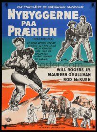 1t555 WILD HERITAGE Danish '60 Will Rogers Jr. & Maureen O'Sullivan in a bold and reckless land!