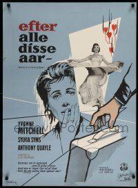 1t556 WOMAN IN A DRESSING GOWN Danish '58 different Benny Stilling artwork of Yvonne Mitchell!