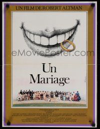 1t016 WEDDING French 16x21 '78 Robert Altman, Carol Burnett, Mia Farrow, cast portrait!