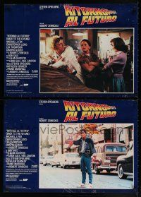 1t053 BACK TO THE FUTURE set of 5 Italian photobustas '85 Robert Zemeckis, Michael J. Fox!