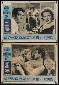 1t041 FLOOD TIDE set of 3 Italian photobustas '58 love lived in fear of a boy with a twisted hate!